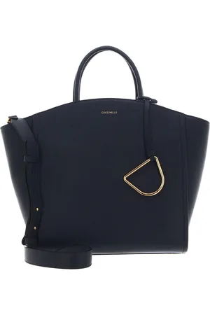 Coccinelle Leren Handtas Schoudertas Narcisse Handbag Donkerblauw