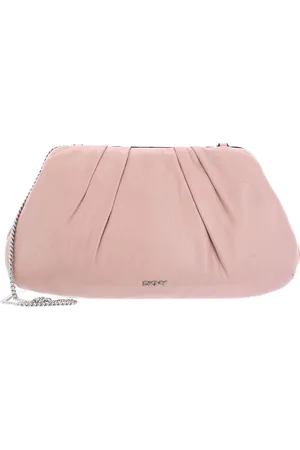 DKNY Leren Koppeling Schoudertas Presley Clutch Roze