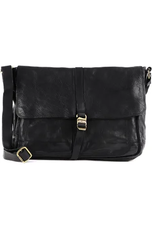 Campomaggi Leren Schoudertas Crossbody Bag Zwart