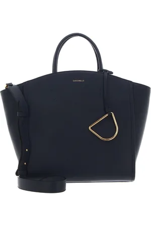 Coccinelle Leren Handtas Schoudertas Narcisse Handbag Donkerblauw
