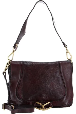Campomaggi Leren Schoudertas Crossbody Small Wijnrood