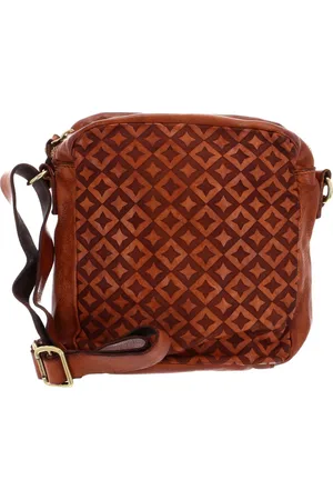 Campomaggi Leren Schoudertas Crossbody Lichtbruin