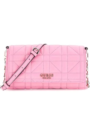 Guess Schoudertas Portemonnee Assia Crossbody Flap Organizer Roze