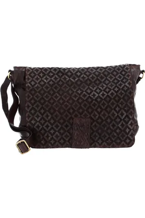 Campomaggi Leren Schoudertas Crossbody Bag Donkerbruin