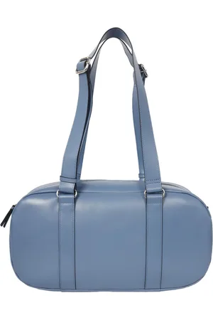 Cinque Leren Handtas Handtas Diane Bowling Bag Blauw