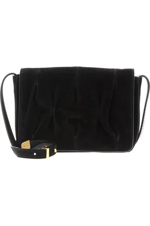 Coccinelle Leren Schoudertas Avondtas Marquise Goodie Suede Crossbody Bag Zwart