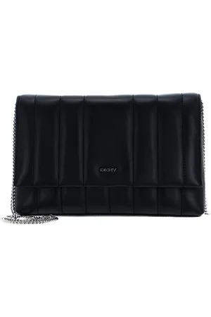 DKNY Leren Koppeling Seva Clutch Zwart