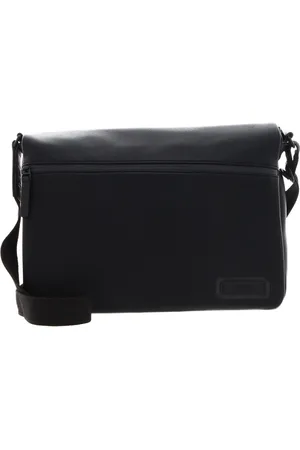 Jost Business tas Schoudertas met laptopvak Riga Shoulder Bag Zwart