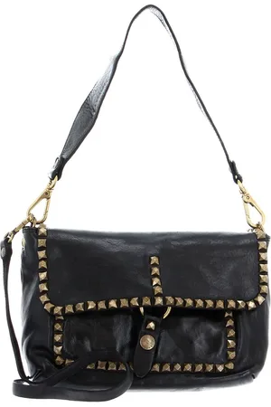 Campomaggi Leren Schoudertas Crossbody Bag Zwart