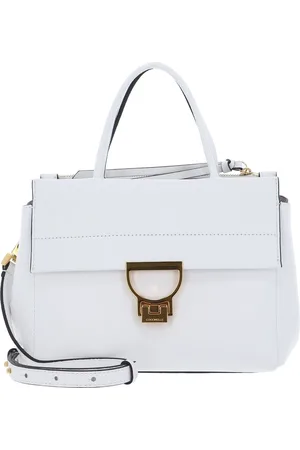 Coccinelle Leren Handtas Schoudertas Arlettis Handbag Grained Leather Wit