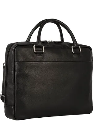 Leonhard Heyden Handtas Schoudertas met laptopvak Berlin Zipped Briefcase 1 Compartment Zwart