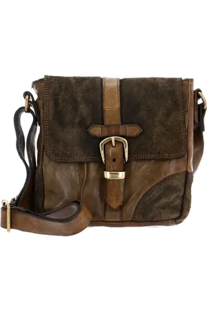 Campomaggi Leren Schoudertas Crossbody Bag Olijfgroen