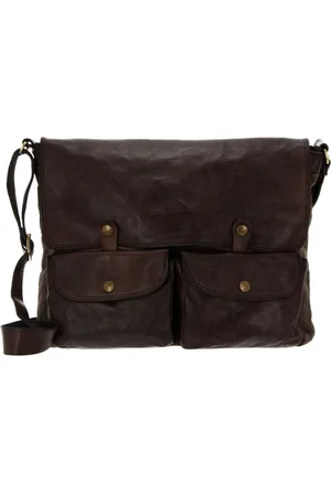 Campomaggi Schoudertas Business tas Crossbody Messenger Bruine