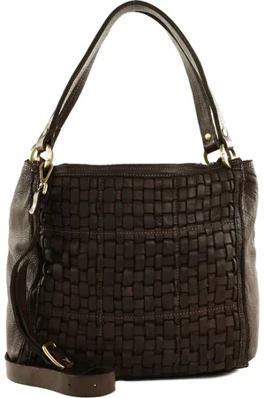 Caterina Lucchi Schoudertas Handtas Anna Shopping Bag Donkerbruin