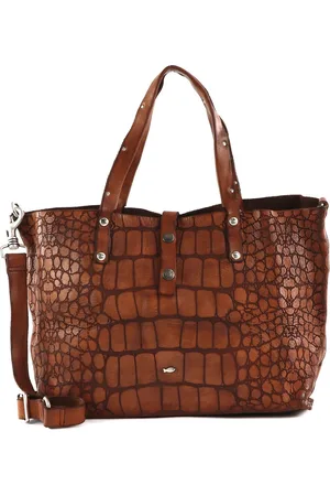 Campomaggi Leren Shopper Schoudertas Centaurus Shopping Bag Bruine