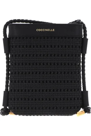 Coccinelle Leren Telefoontasje I-Tech Phone Holder Woven Zwart