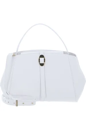 Coccinelle Leren Handtas Schoudertas Chara Handbag Grained Leather Wit