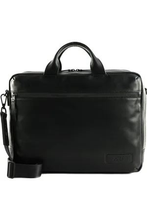 Jost Leren Business tas Schoudertas met laptopvak Aarhus Business Bag Zwart