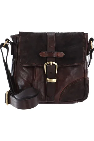 Campomaggi Leren Schoudertas Crossbody Bag Donkerbruin