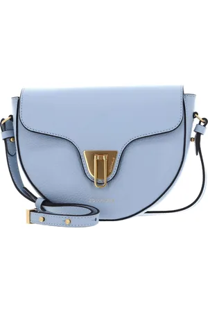 Coccinelle Leren Schoudertas Avondtas Beat Soft Crossover Bag Lichtblauw
