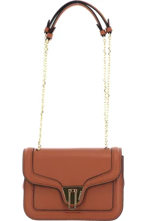 Coccinelle Leren Schoudertas Avondtas Marvin Twist Handbag Bruine