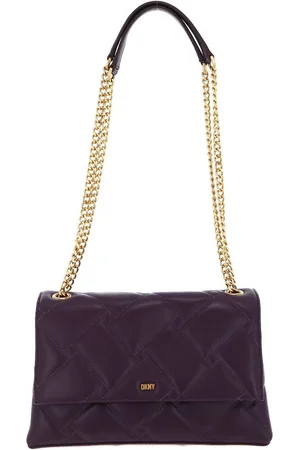DKNY Leren Schoudertas Avondtas Willow Leather Shoulder Bag (rood)paars