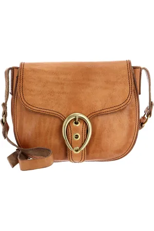 Campomaggi Leren Schoudertas Avondtas Crossbody Bruine