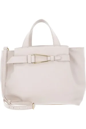 Coccinelle Leren Schoudertas Malory Handbag Grained Leather Crème
