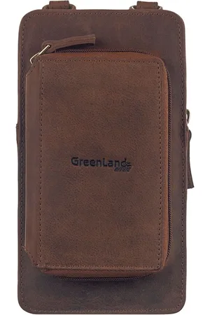Greenland Leren Telefoontasje Portemonnee Montenegro Phone Bag / Wallet Bruine