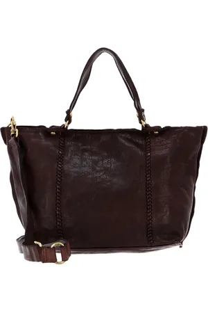 Campomaggi Leren Handtas Shopper Shopping Bag Bruine
