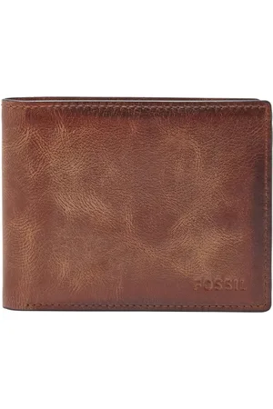 Fossil Portemonnee Derrick Bifold With Flip ID Bruine