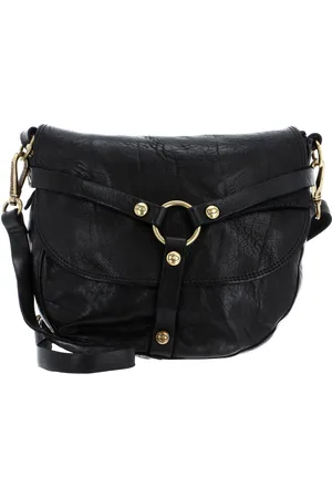 Campomaggi Leren Schoudertas Crossbody Bag Zwart