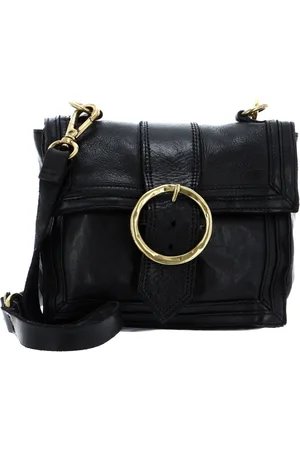Campomaggi Leren Schoudertas Handtas Mini Crossbody Bag Zwart
