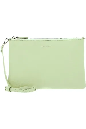 Coccinelle Leren Schoudertas Best Crossbody Bag Lichtgeel