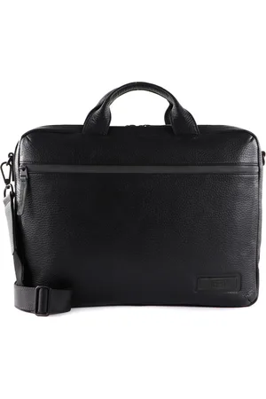 Jost Leren Afzonderlijke gevallen Laptoptas met laptopvak Stockholm Business Bag Zwart