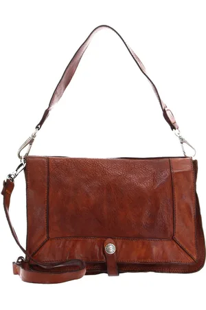 Campomaggi Leren Schoudertas Crossbody Bag Medium Terracotta