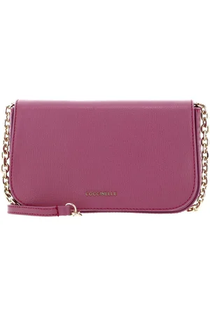 Coccinelle Leren Schoudertas Cloud Mini Bag Textured Leather Paars