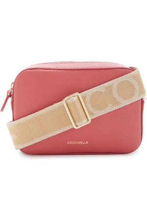 Coccinelle Leren Schoudertas Tebe Crossover Bag Lichtrood