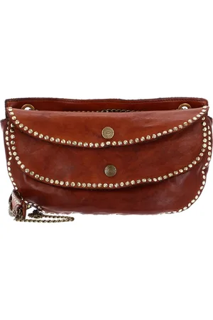 Campomaggi Leren Schoudertas Avondtas Crossbody Terracotta