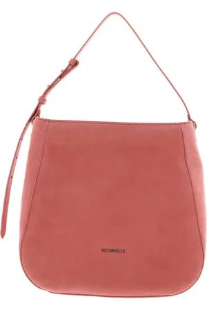 Coccinelle Leren Schoudertas Lea Suede Large Shoulderbag Oranje