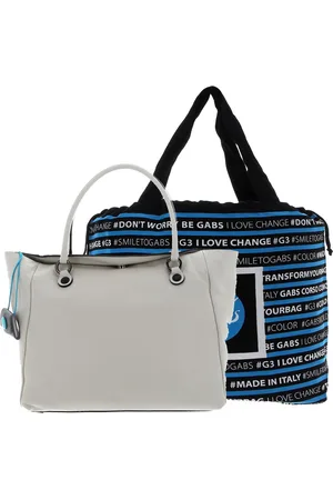 Gabs Leren Schoudertas Shopper Anne TG Ruga Black Bag Beige