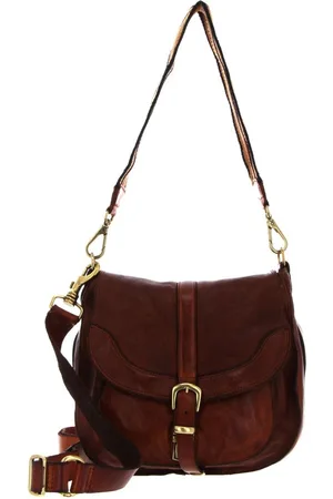 Campomaggi Leren Schoudertas Shoulder Bag With Buckle Bruine