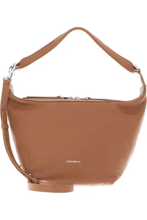 Coccinelle Leren Schoudertas Mintha Handbag Lichtbruin