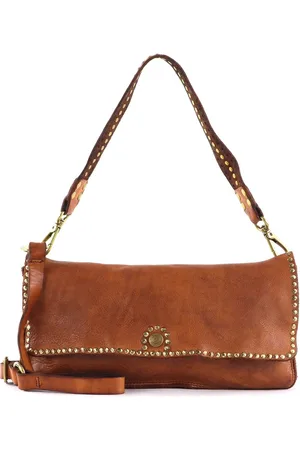 Campomaggi Leren Schoudertas Koppeling Crossbody Bag Bruine