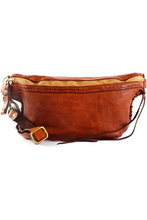 Campomaggi Leren Gordeltas Schoudertas Waist Bag Mini Bruine