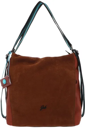 Gabs Leren Schoudertas Rugzak Aissa TG Momu Black Shoulder Bag Bruine