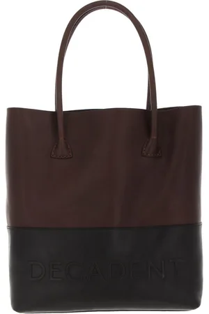 Decadent Leren Schoudertas Shopper Lori Tote Bruine Zwart
