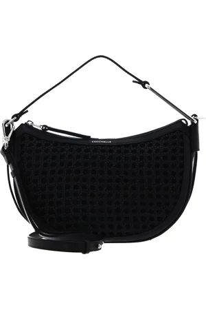 Coccinelle Handtas Schoudertas Priscilla Eco. W Handbag Faux Leather Woven Zwart
