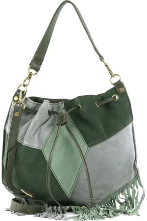 Caterina Lucchi Leren Schoudertas Lucca Shoulder Bag Groene