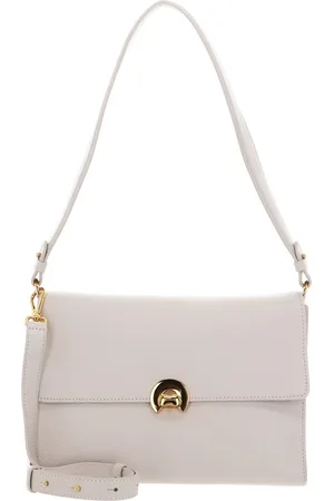 Coccinelle Leren Schoudertas Binxie Shoulderbag Grained Leather Crème